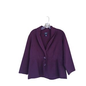 Alfani Burgundy Blazer Cardigan 0X